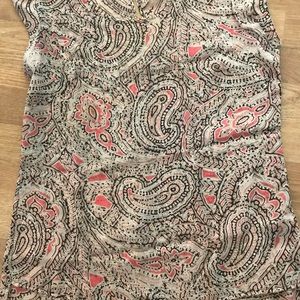 The Limited Top Polyester S Cap Sleeve Paisley